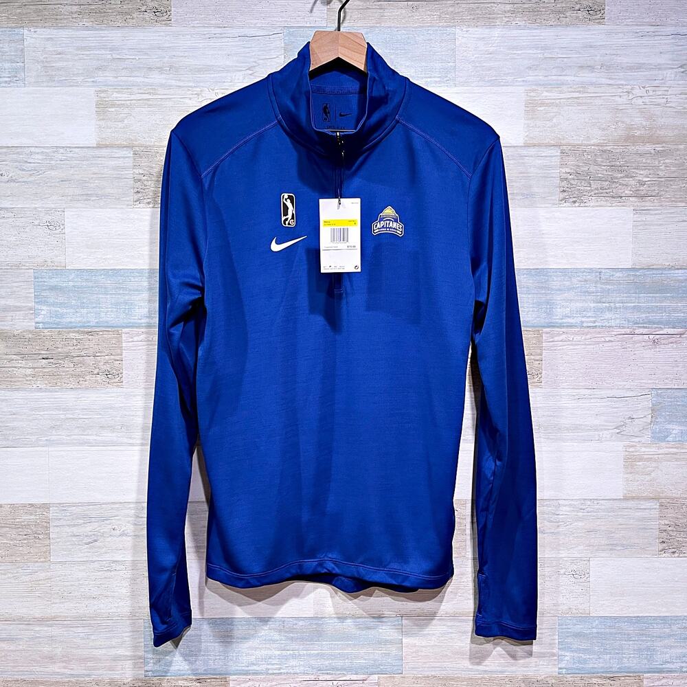 Mexico City Capitanes NBA G League Nike Golf Dri Fit Pullover Blue Mens Small